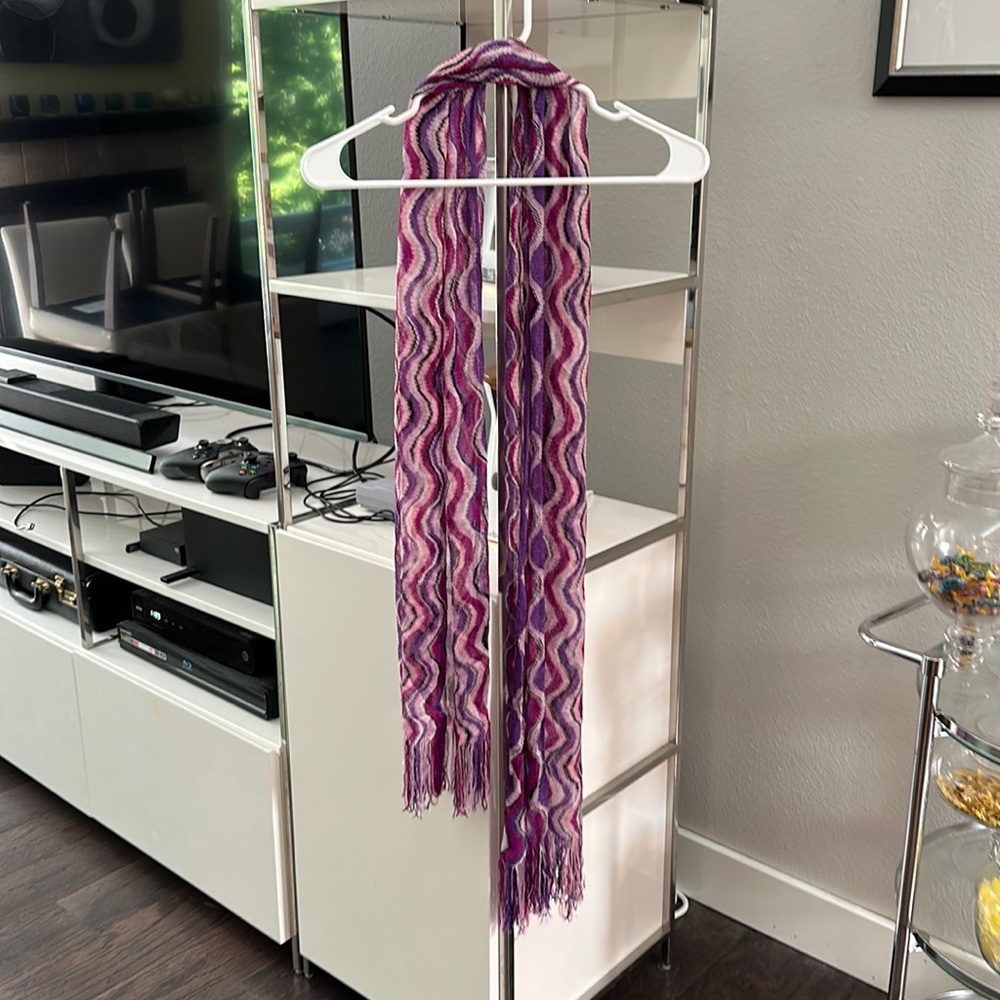 Great condition! Purple, light pink and black Missoni scarf